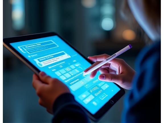 AI music learning app on tablet device