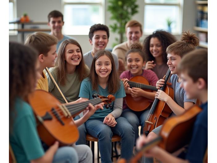 Group music lessons and ensemble training