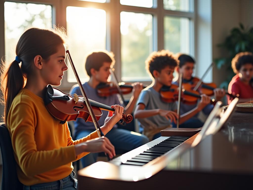 TalaRhythm Academy students learning music